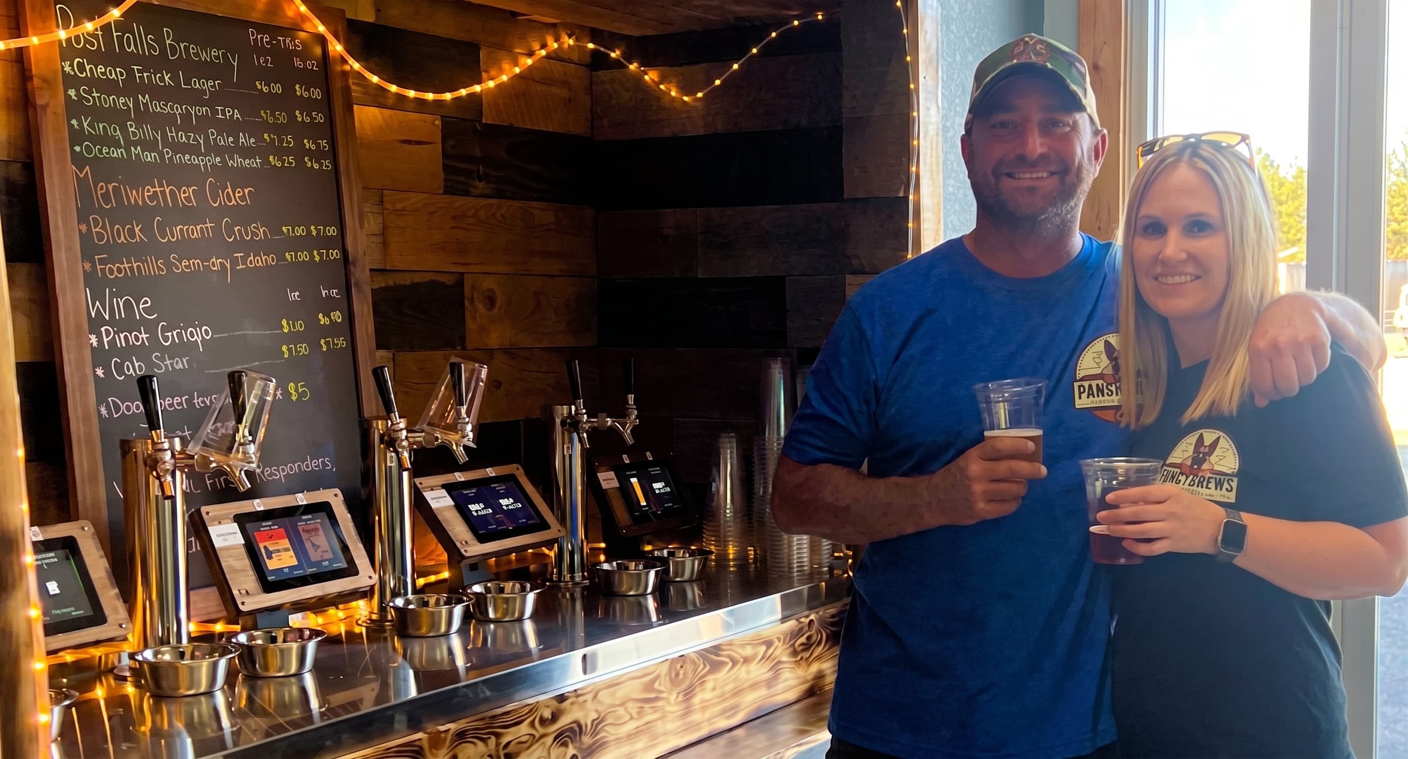 Amanda and her husband, Paws N Brews founders